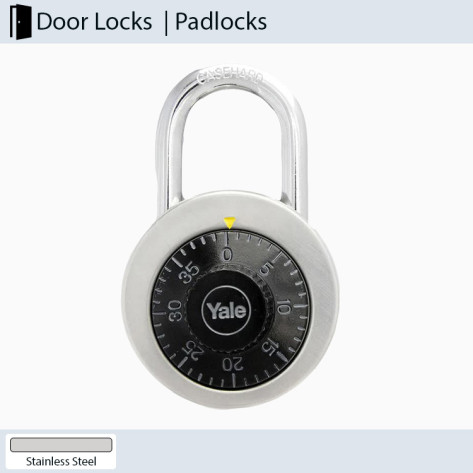 Yale Y140 50mm Combination Padlock Stainless Steel